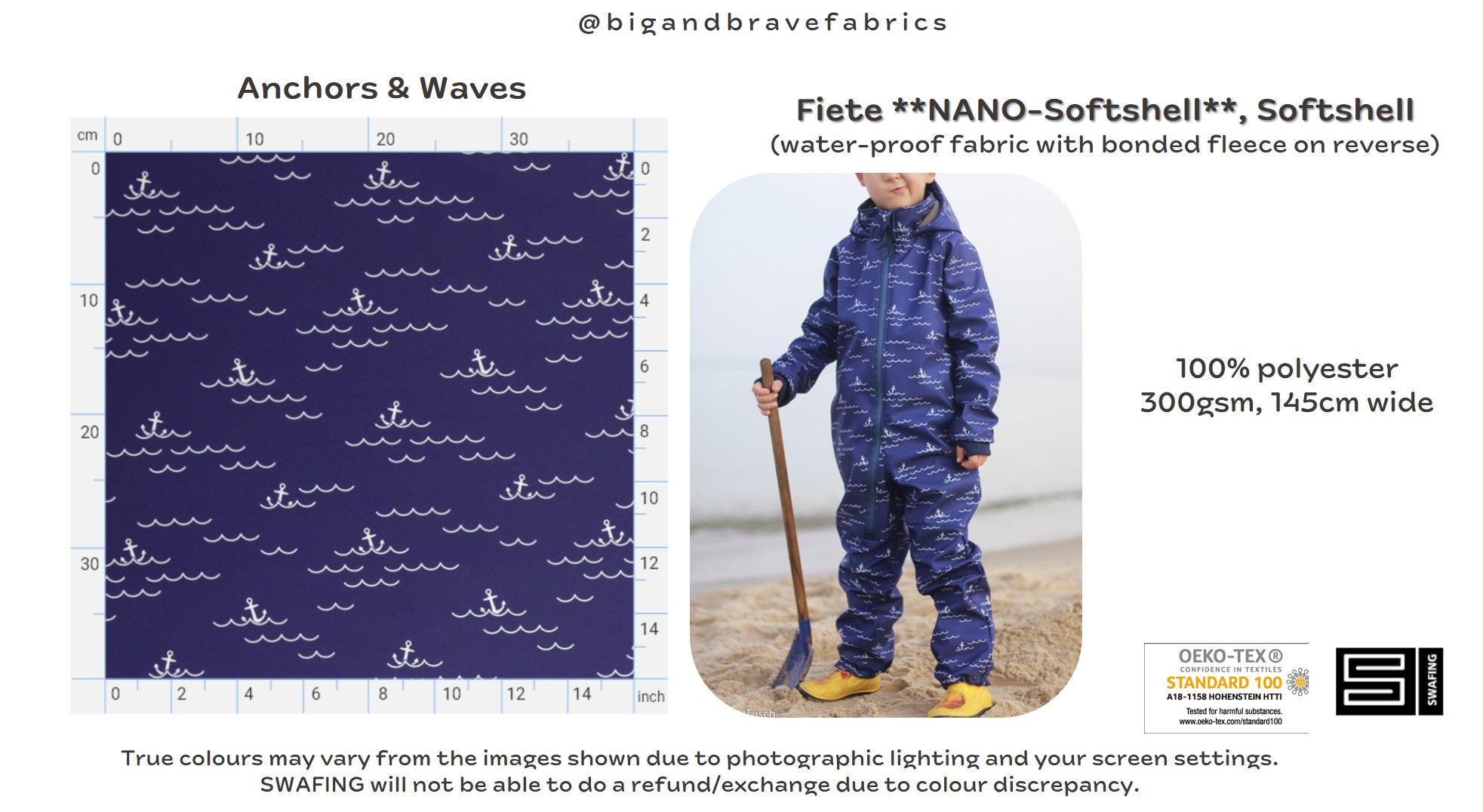 FIETE Nano Softshell by Swafing (per 1/2 yd)