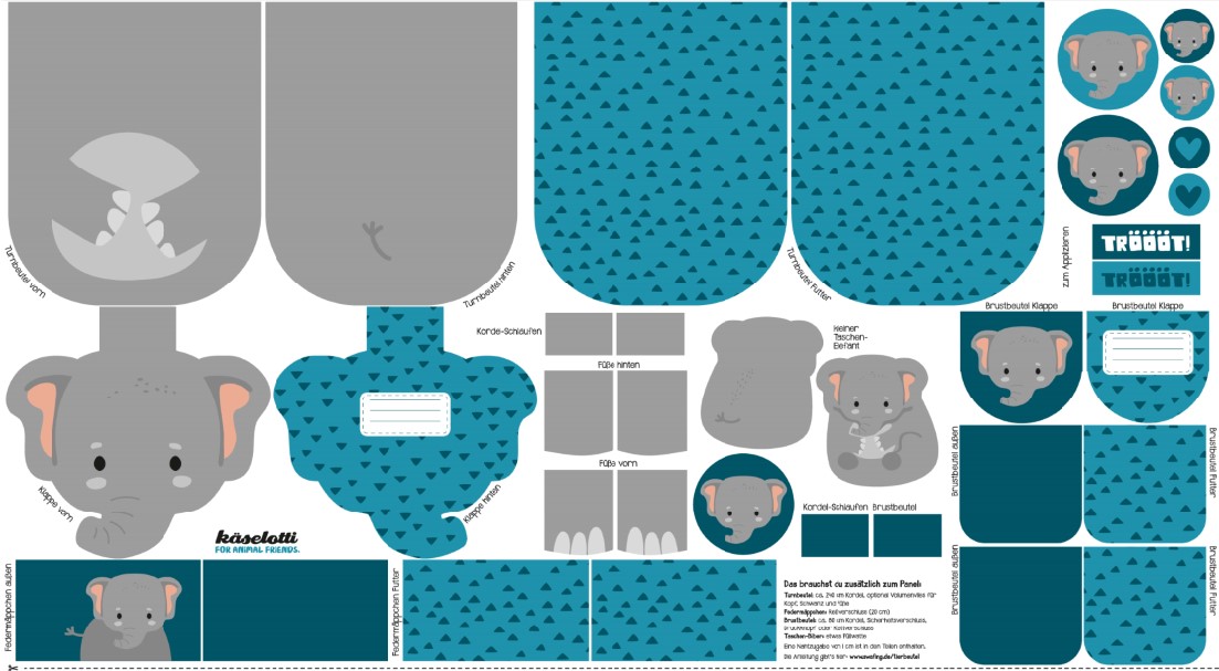 Käselotti Animal Friends & My Happy Farm Sewing Panels by SWAFING