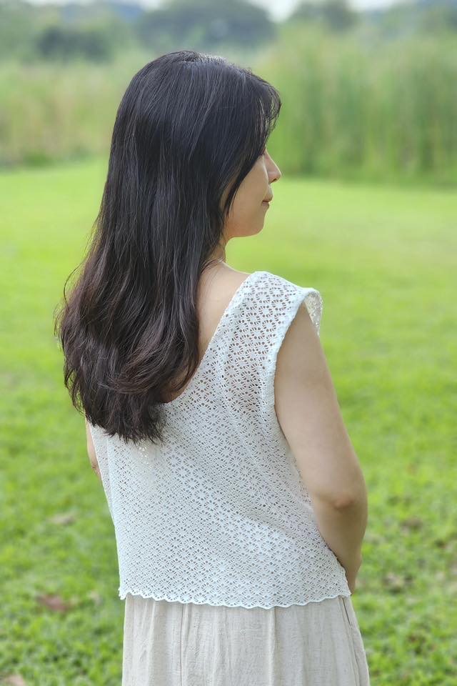 Eyelet Knit, WHITE - Last 1.2yd