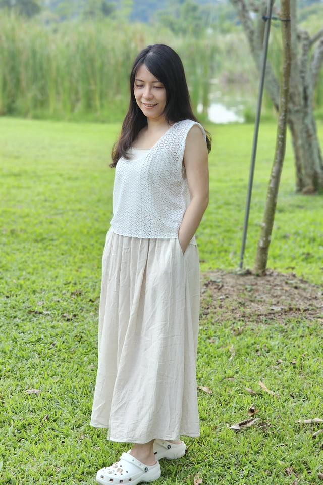 Eyelet Knit, WHITE - Last 1.2yd