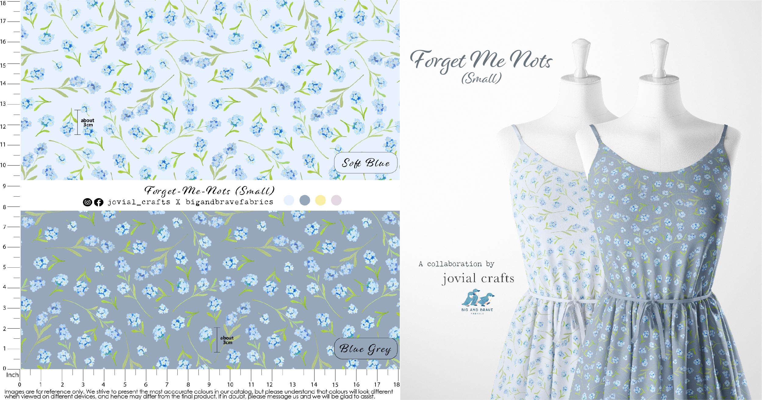 Forget Me Nots, Small scale - Assorted Colours