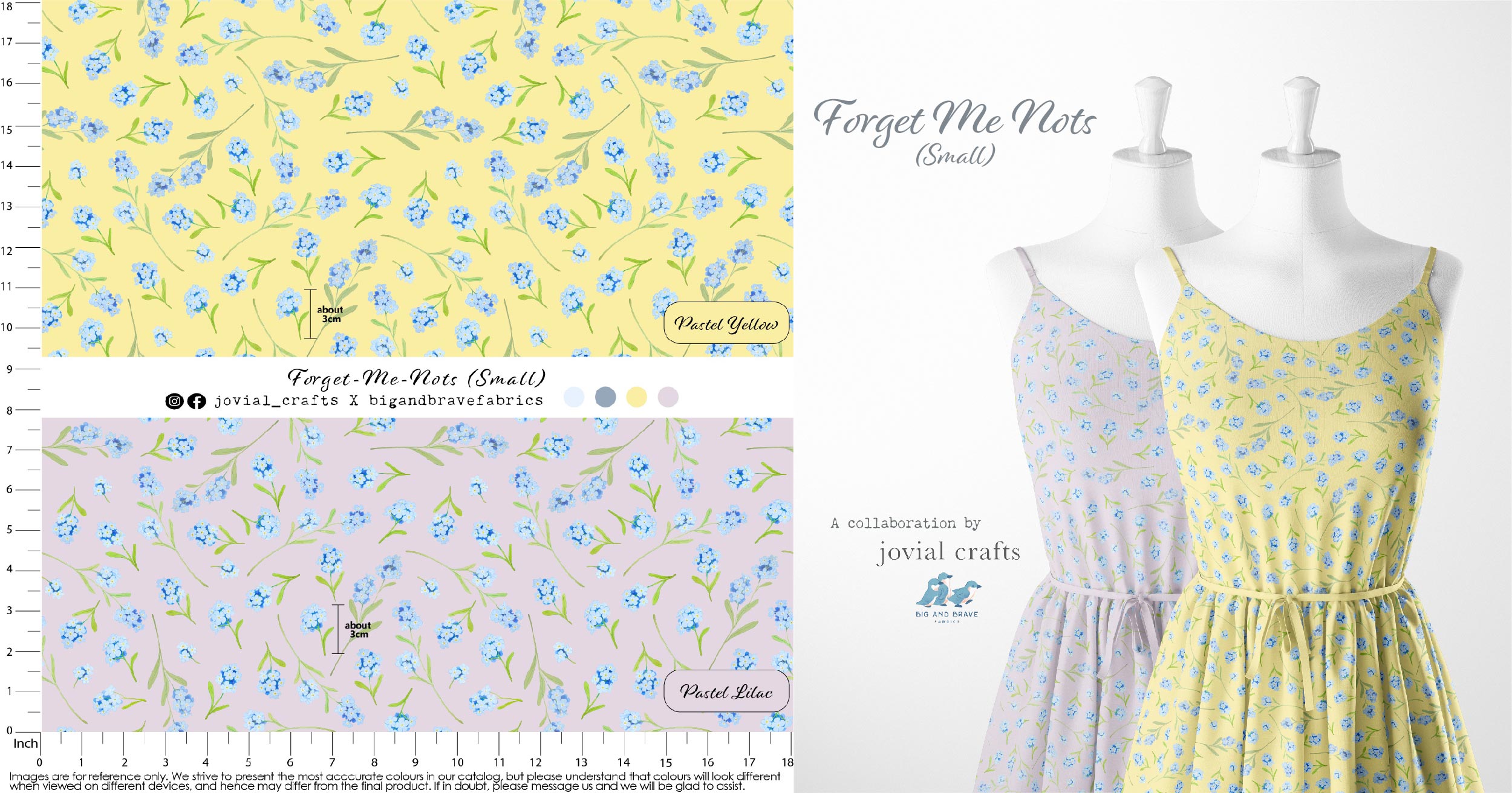Forget Me Nots, Small scale - Assorted Colours