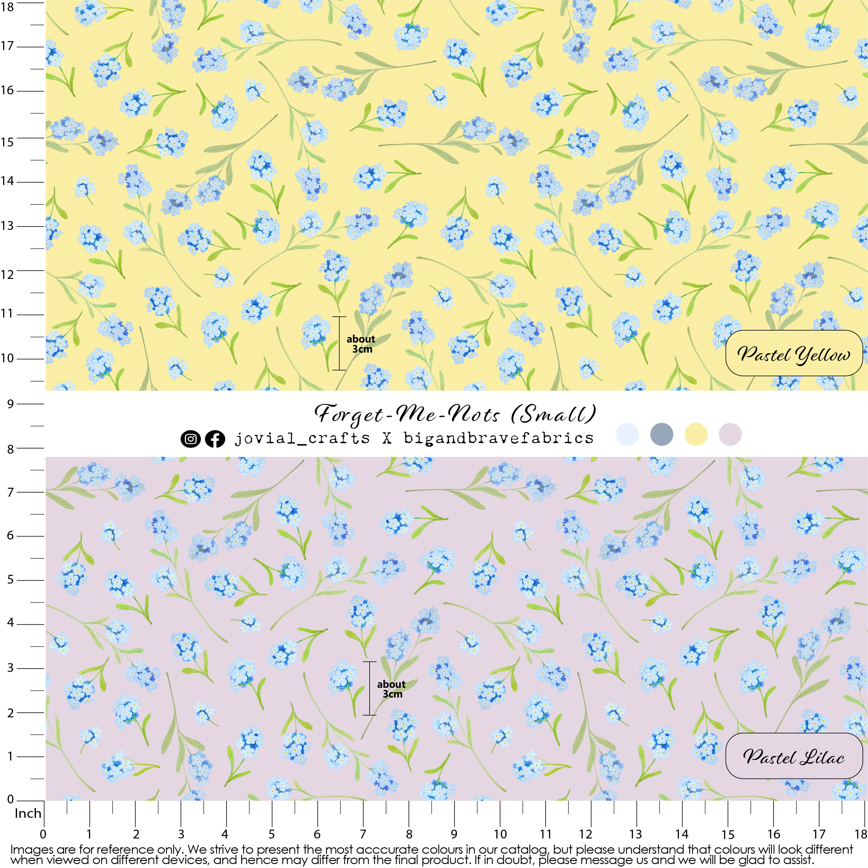 Forget Me Nots, Small scale - Assorted Colours