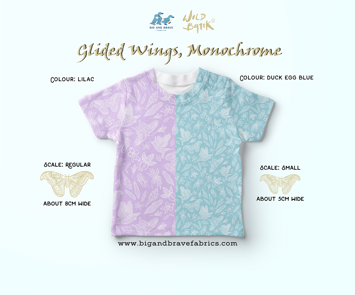 Glided Wings - Monochrome, Pastel Colours