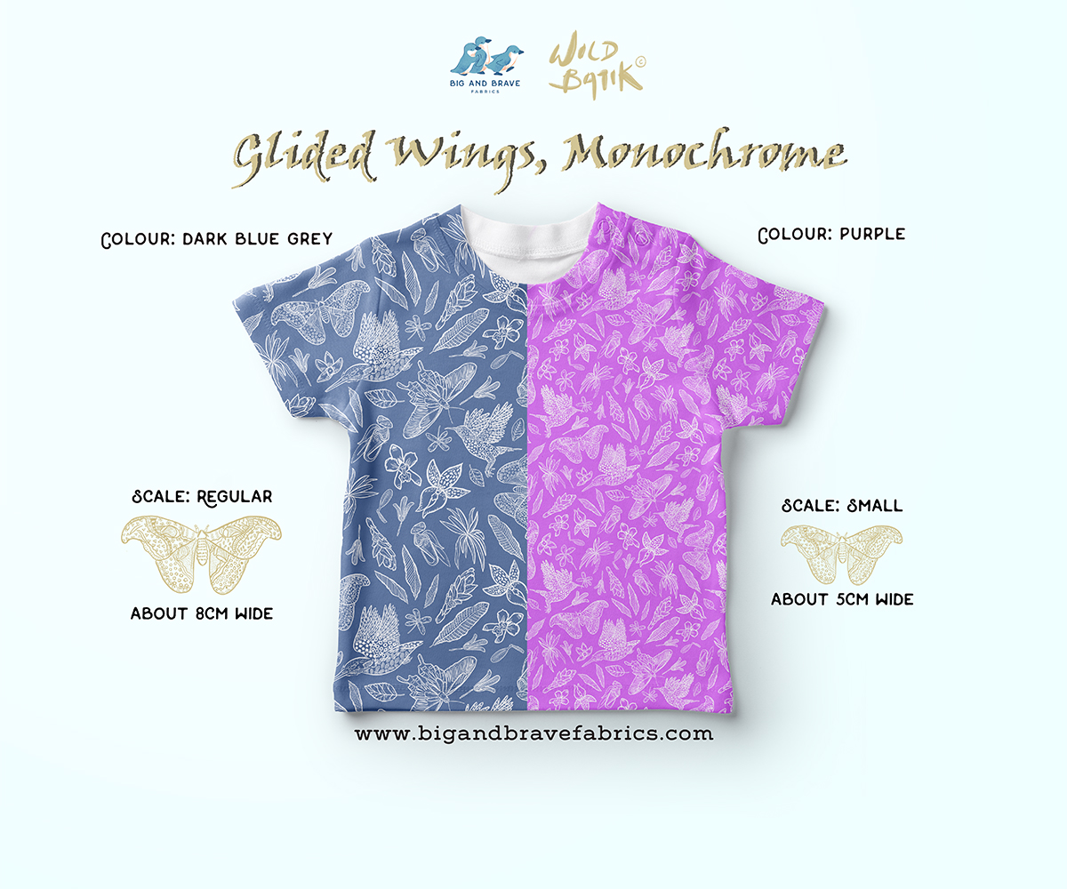 Glided Wings - Monochrome, Pastel Colours
