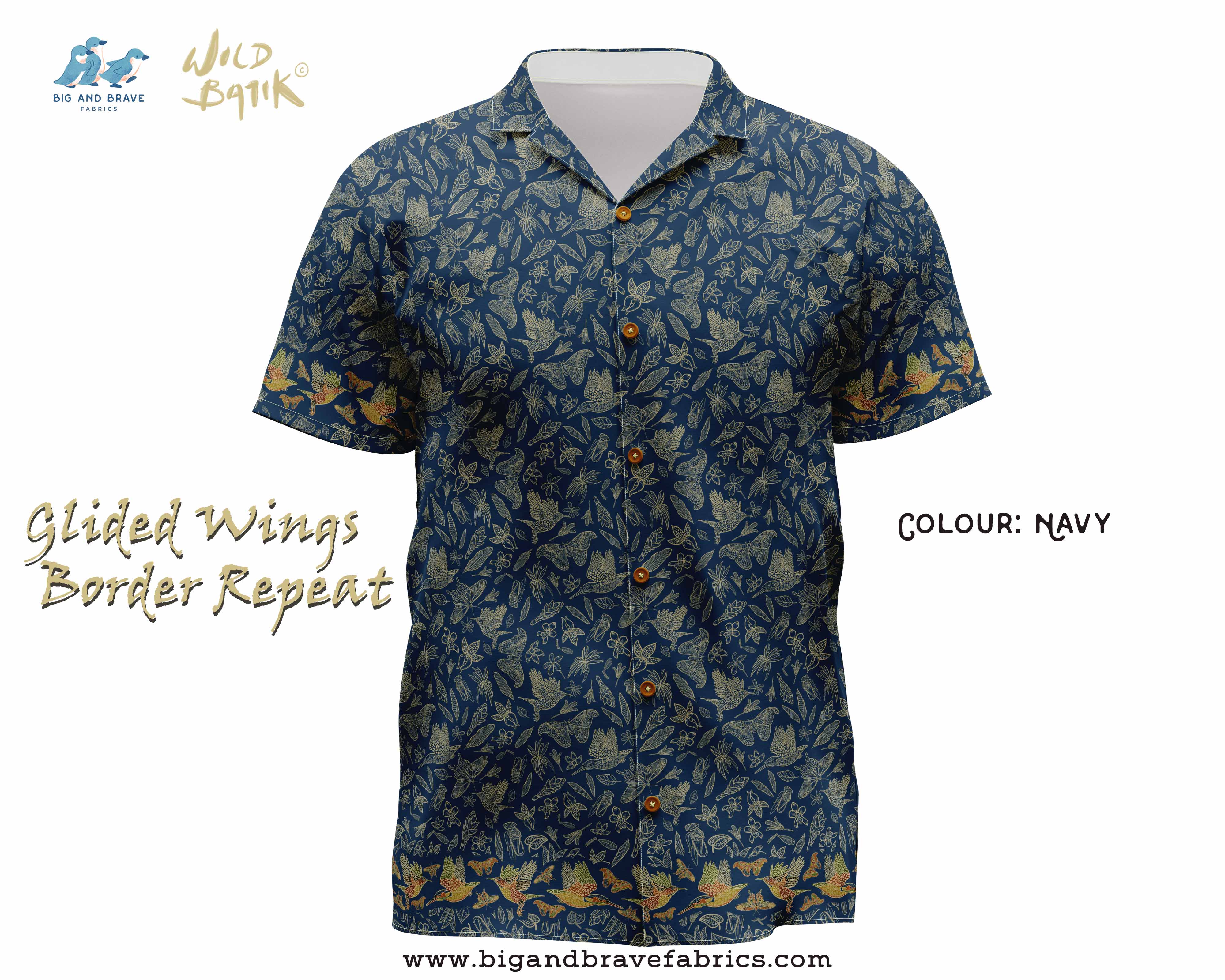 Glided Wings, Border Repeat - Classic Colours