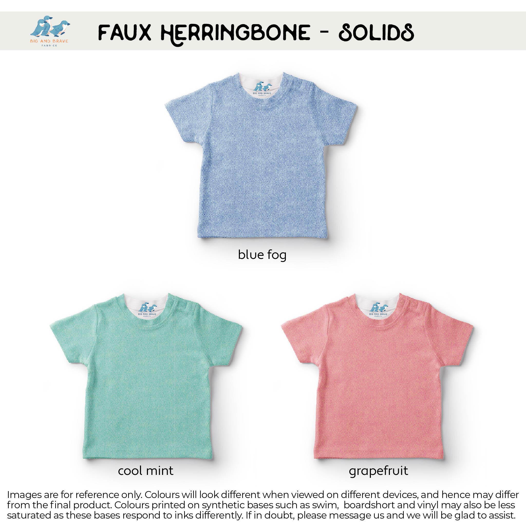 Herringbone Solids, Assorted Colours