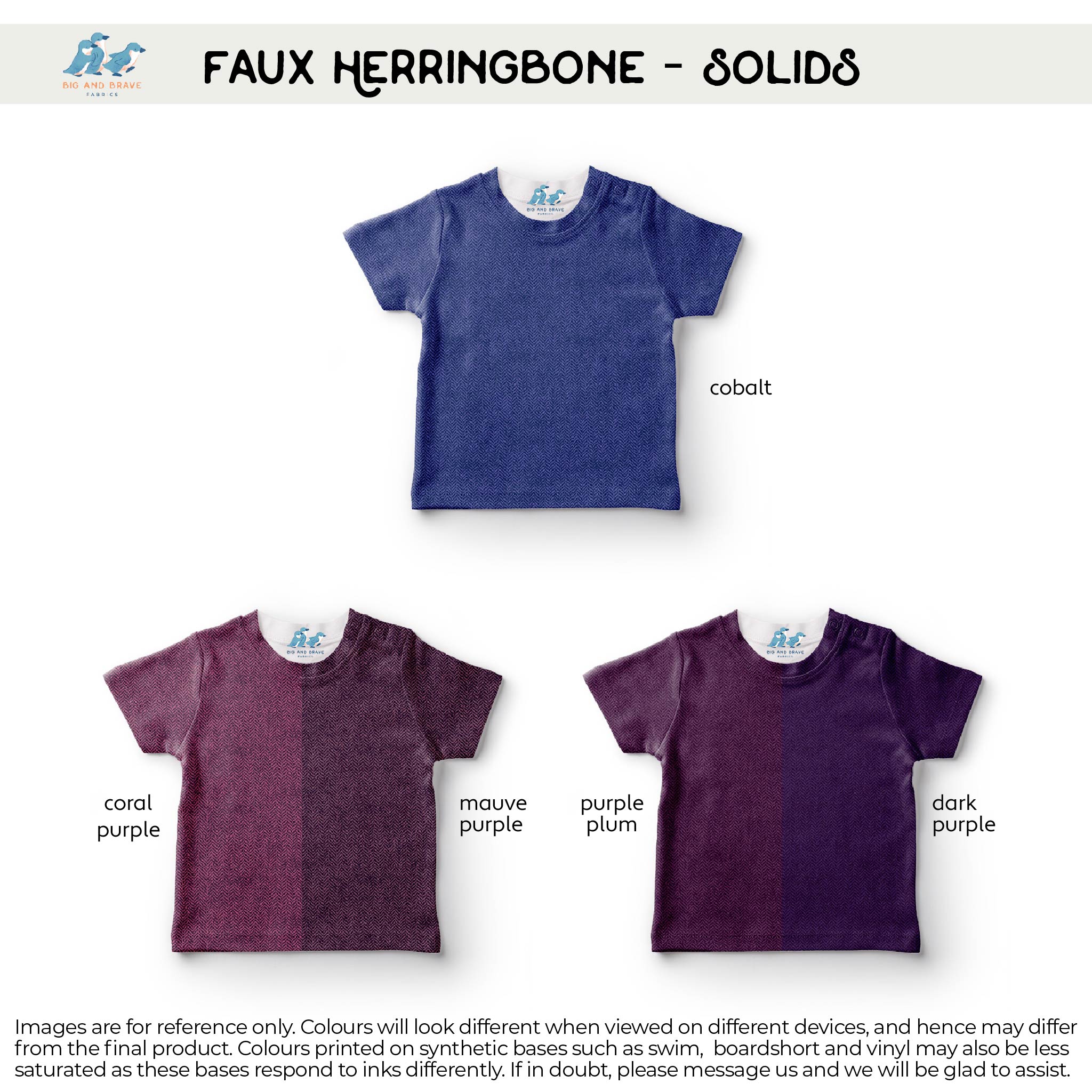 Herringbone Solids, Assorted Colours