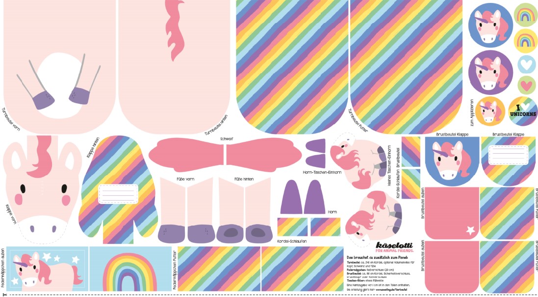 Käselotti Animal Friends & My Happy Farm Sewing Panels by SWAFING