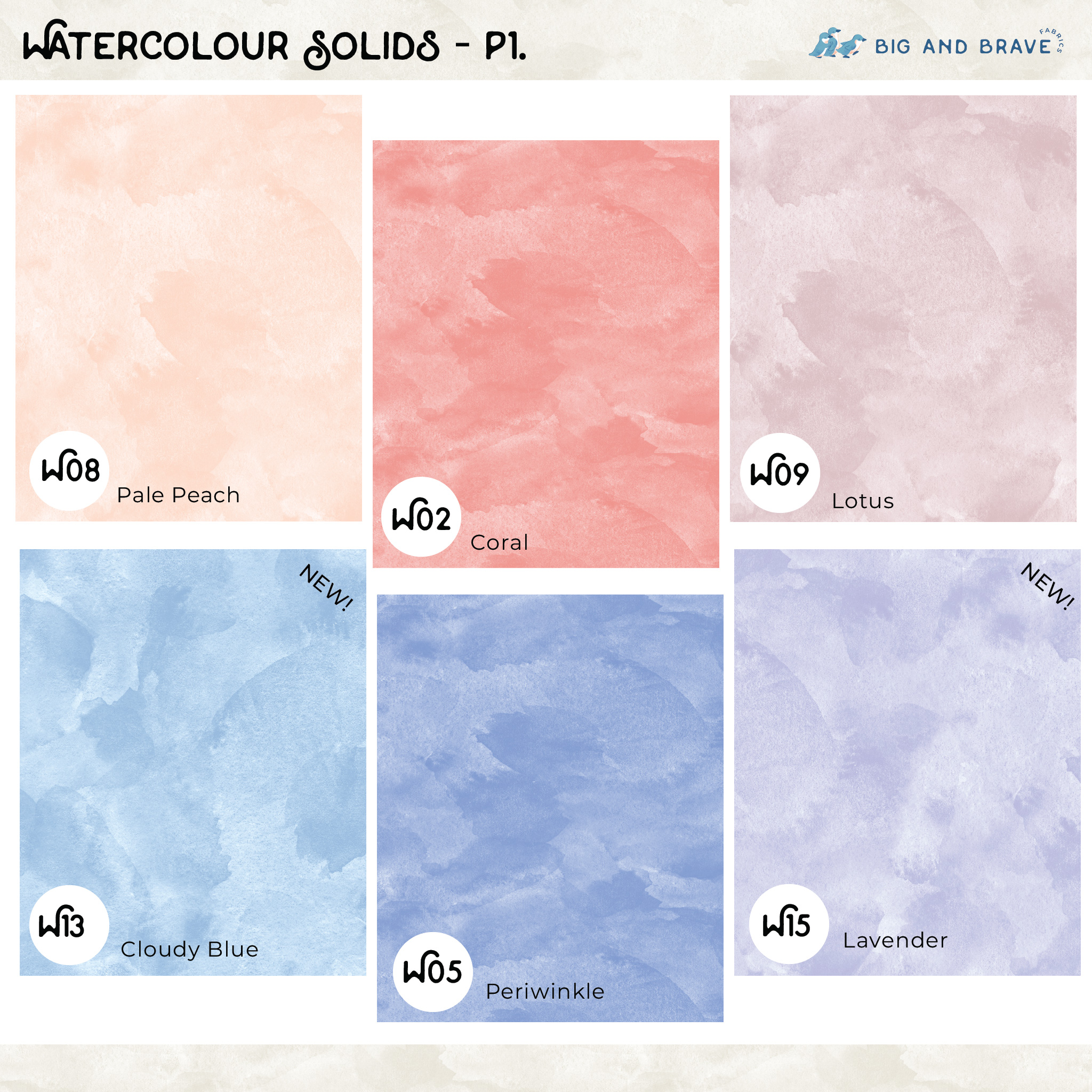 Watercolour Solids, Assorted Colours