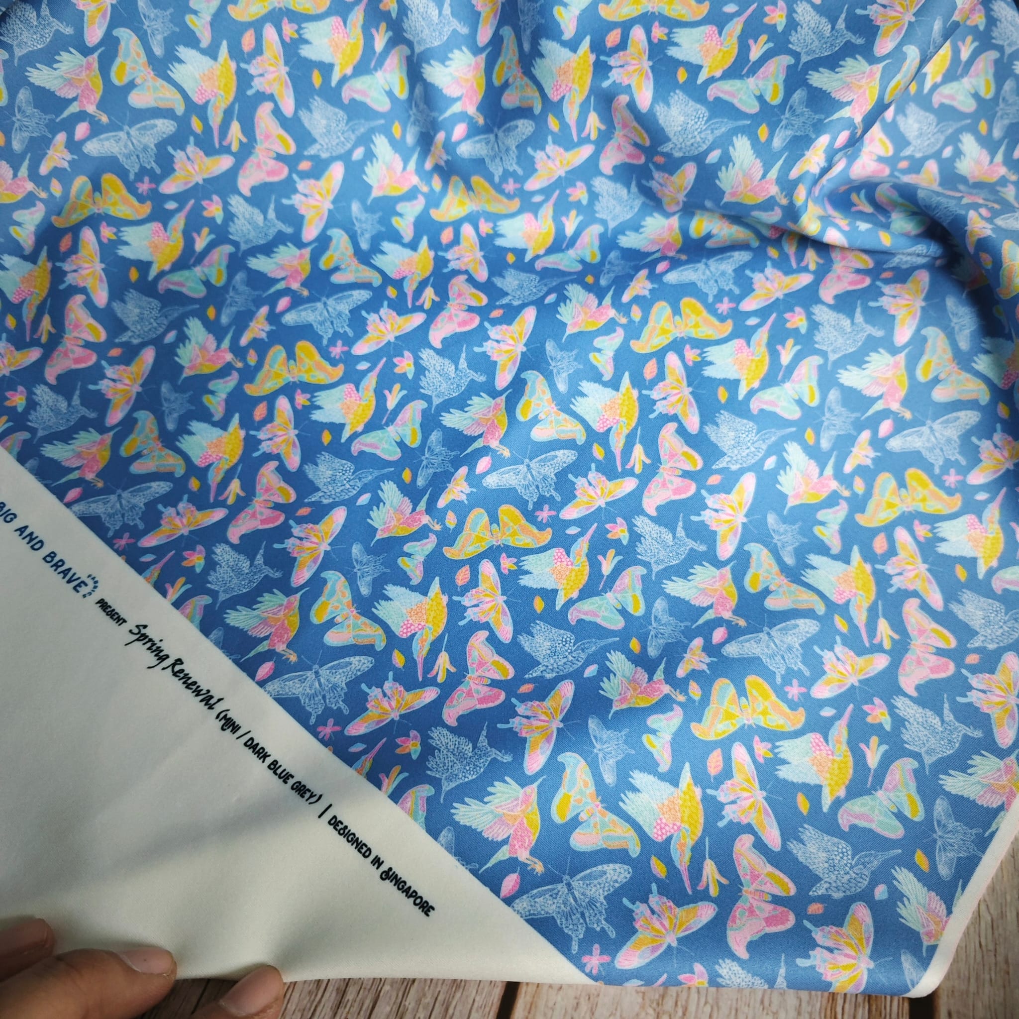 [IN-STOCK] Spring Renewal, Dark Blue Grey - Athletic Knit, sold per yard