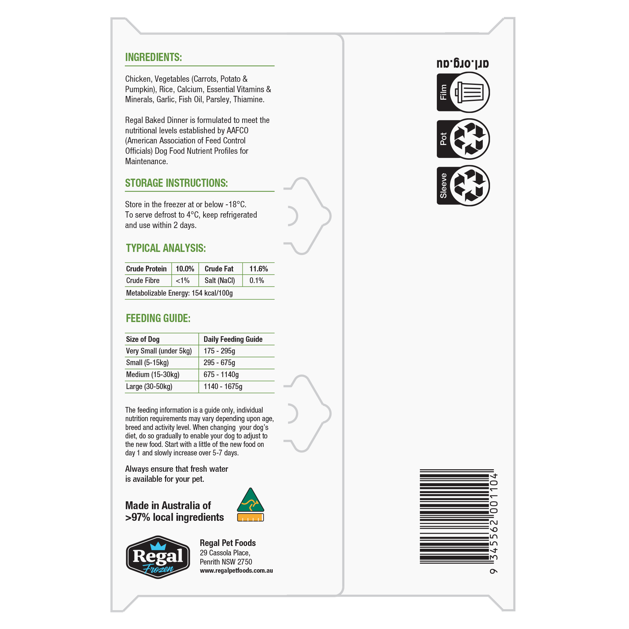 Regal Dogs All Day Dinner Dinner - Chicken & Brown Rice
