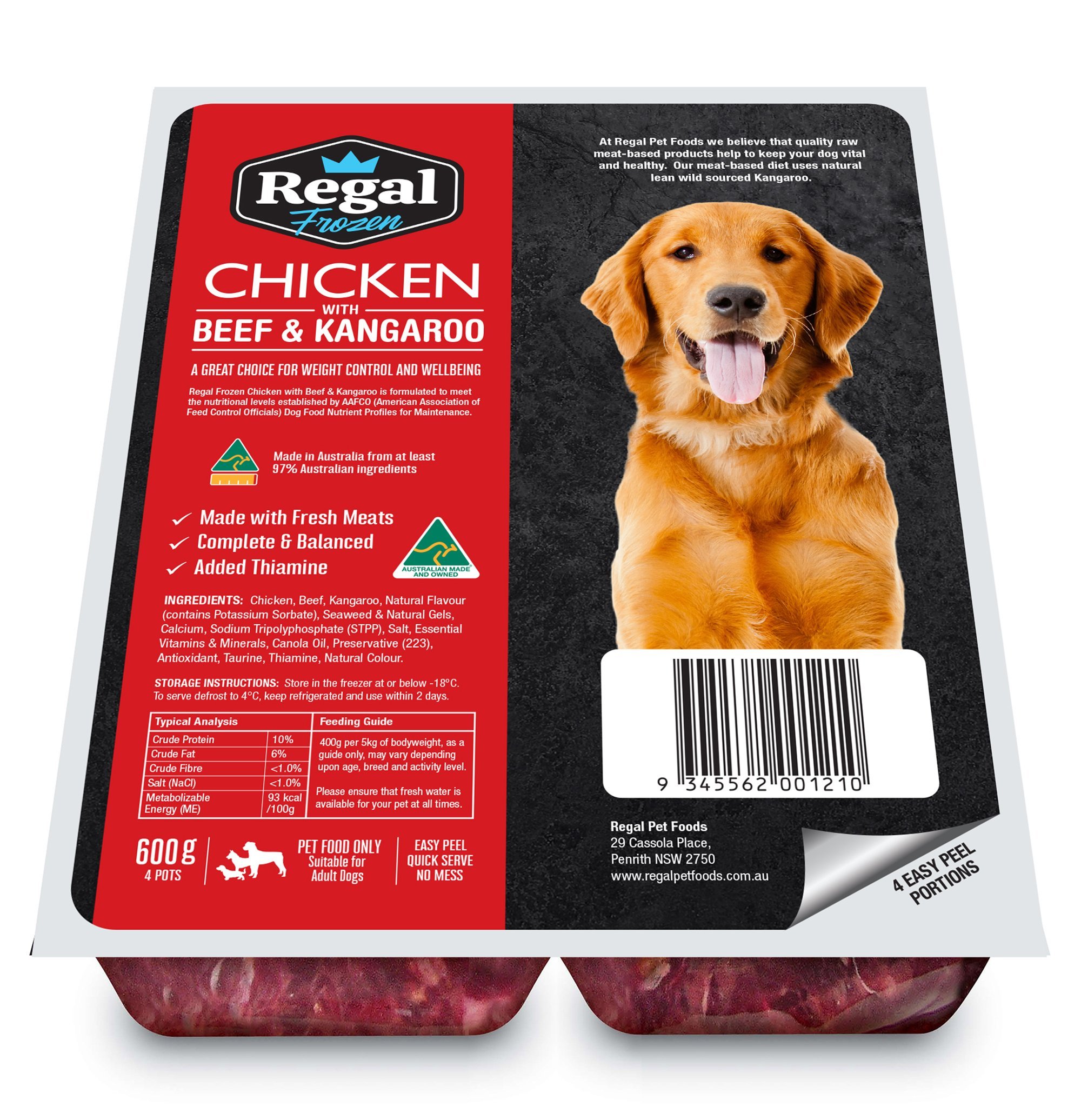 Regal Chicken Beef Kangaroo Frozen