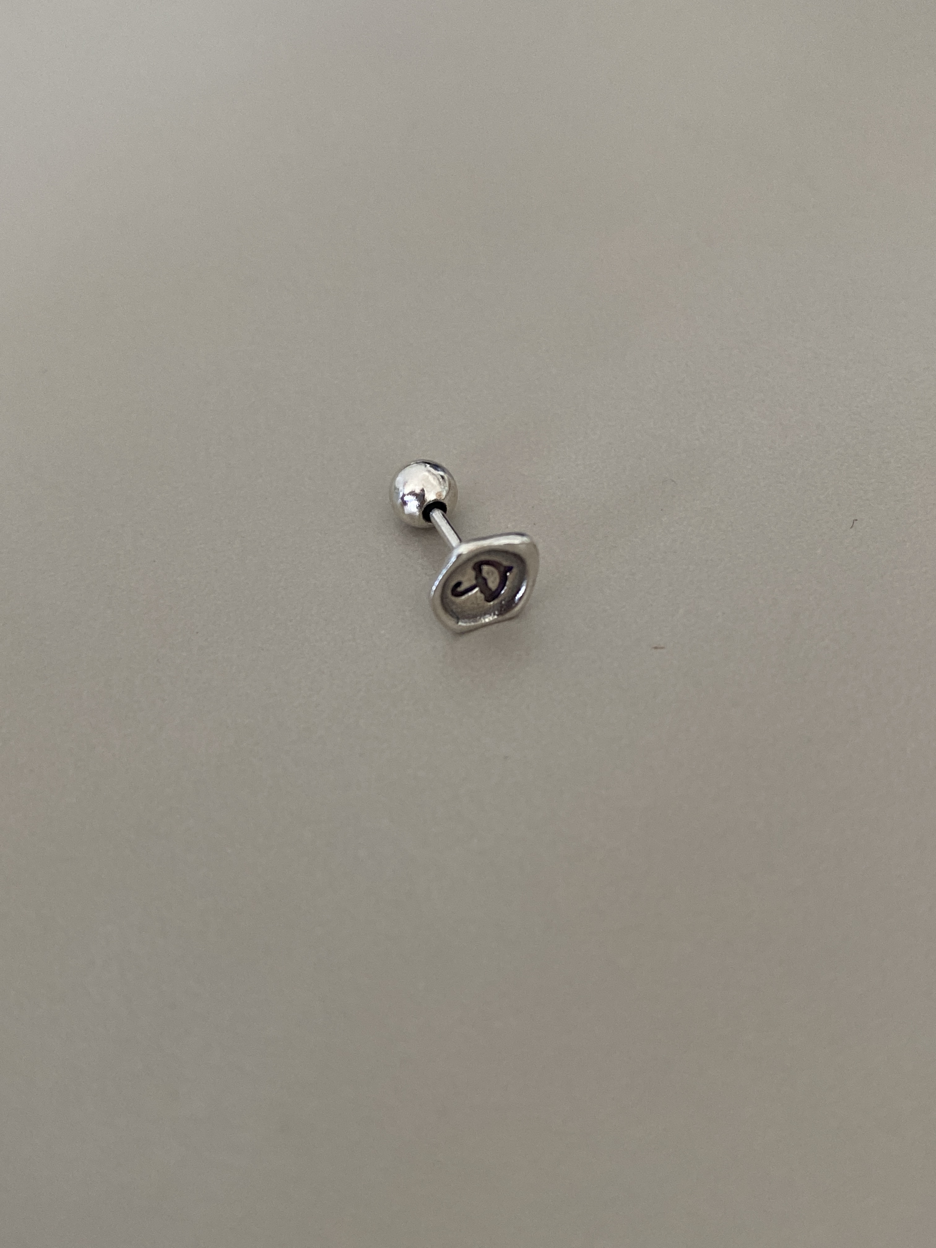 S925 black silver umbrella piercing ( 1 piece)