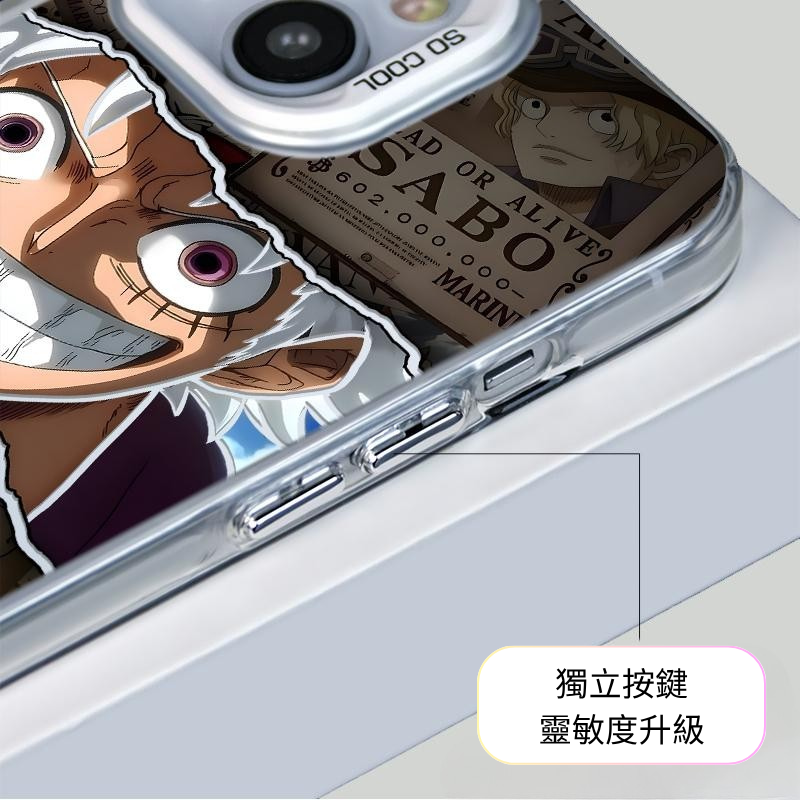 尼卡路飛彩銀線條漸變防摔手機殼-ZUIHANG SHOP