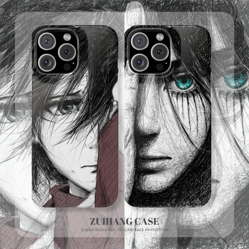 亂線畫風高清彩繪全包防摔菲林殼-ZUIHANG SHOP