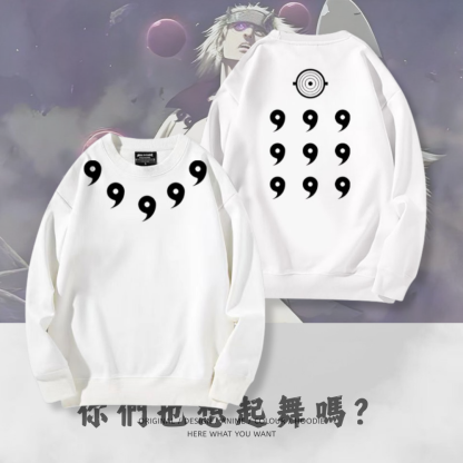 火影忍者宇智波斑六道模式 秋冬新款 親子情侶裝圓領長袖