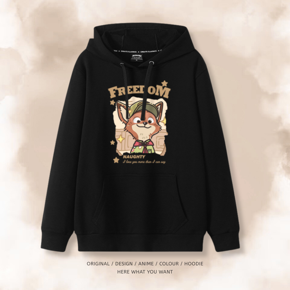 動物方城市 2025秋冬新款 親子情侶裝連帽衛衣