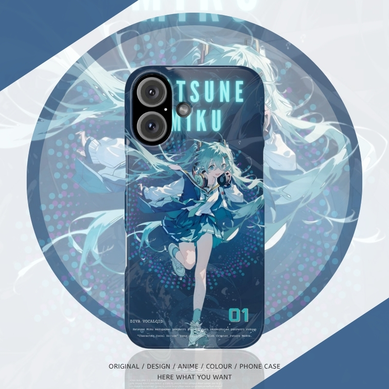 初音未來 校園水手服主題高清彩繪手機殼