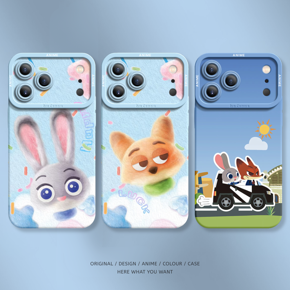 動物方城市液態矽膠全包防摔軟殼