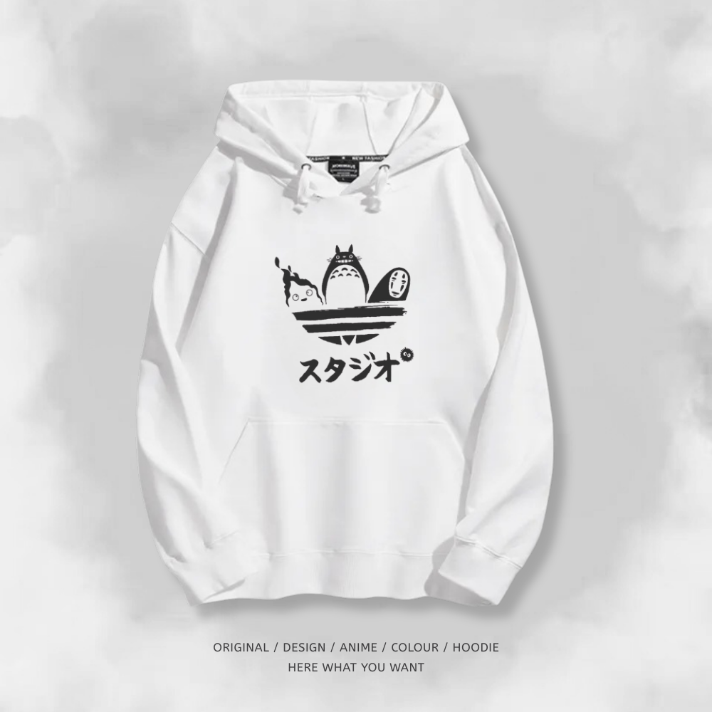 吉卜力龍貓 秋冬新款 親子情侶裝連帽衛衣