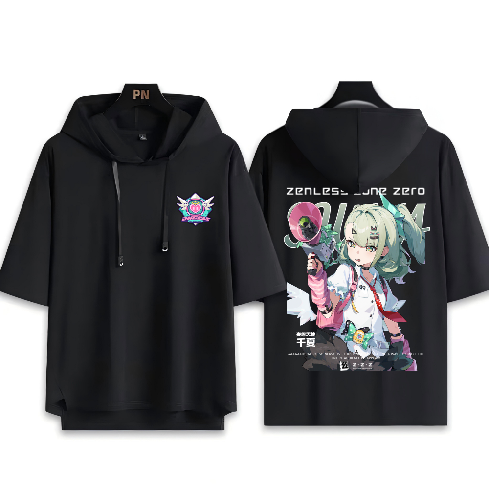 絕區零 千夏 連帽短袖T恤