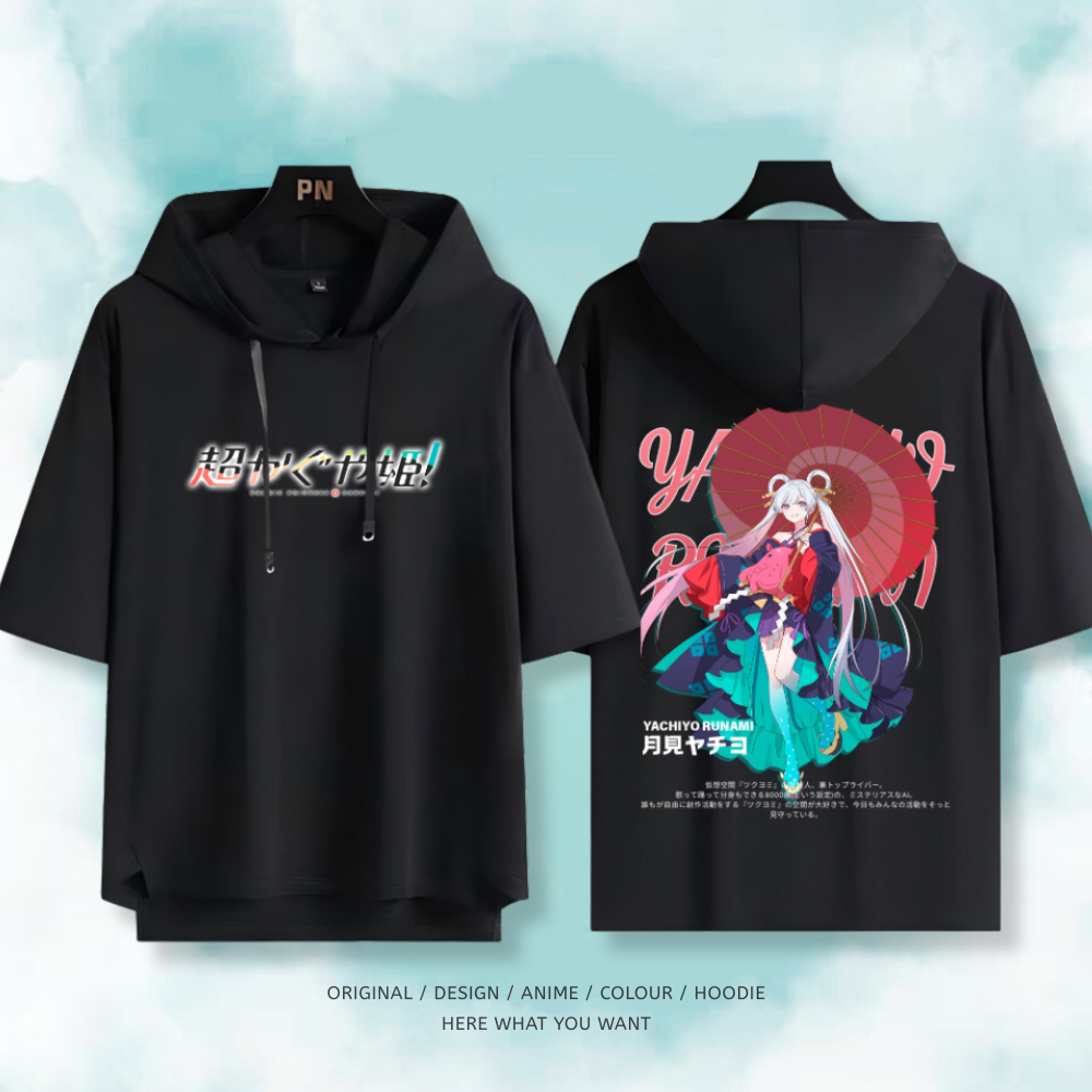 超時空輝耀姬 連帽短袖T恤