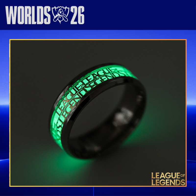 英雄聯盟 LOL 暗夜發光鈦鋼戒指｜電競潮流個性飾品