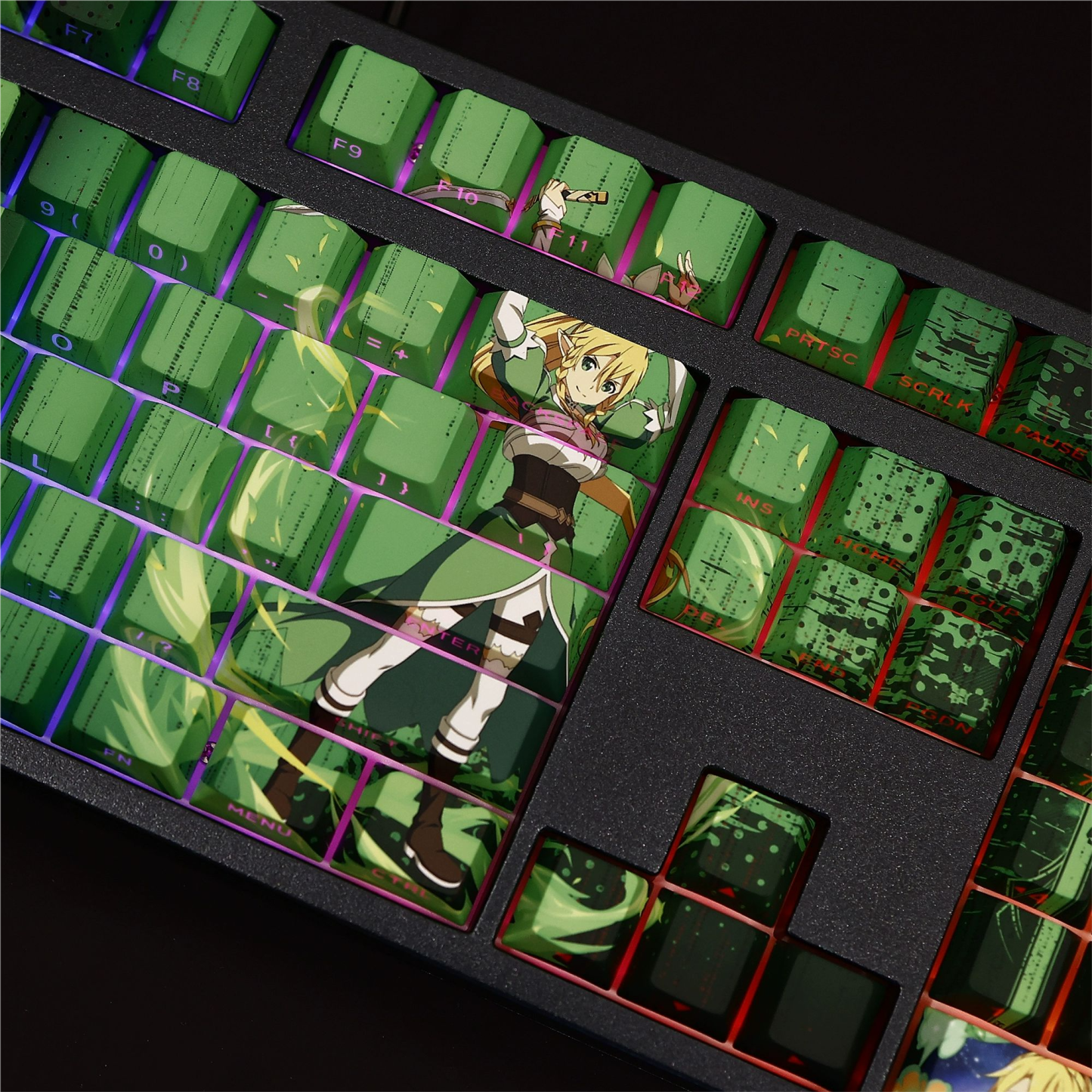 桐谷直葉透光RGB108鍵標準配列衛星軸鍵帽-ZUIHANG SHOP