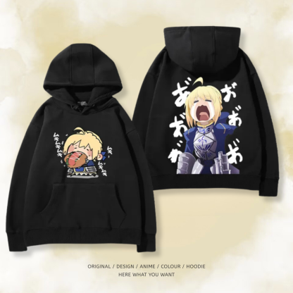 Fate Saber 2025秋冬新款 親子情侶男女連帽衛衣