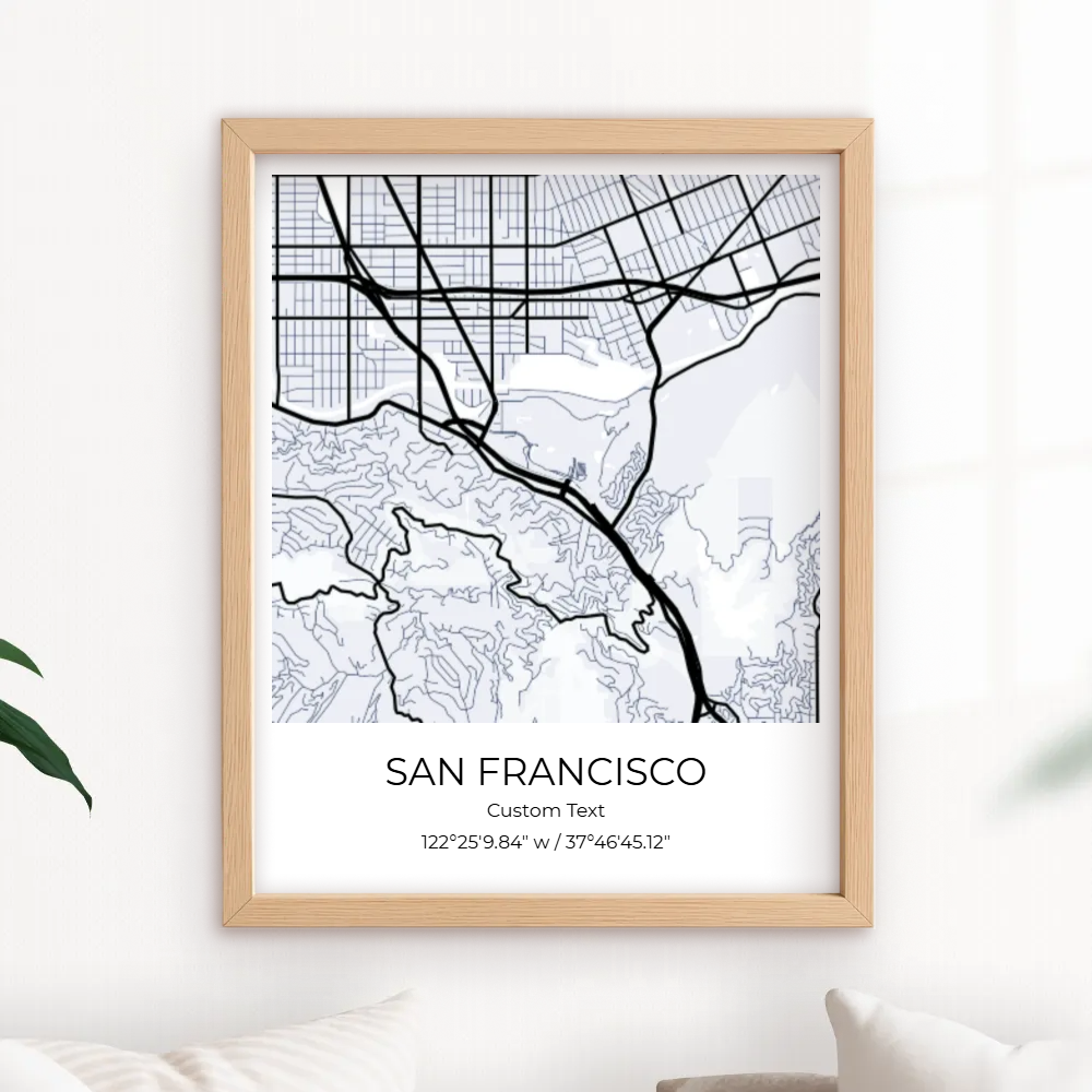 客製化 多種地圖樣式藝術相框