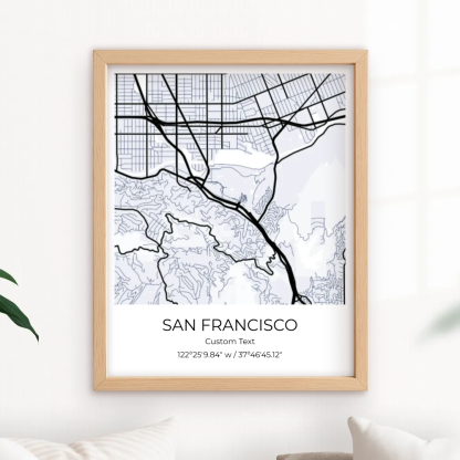 客製化 多種地圖樣式藝術相框