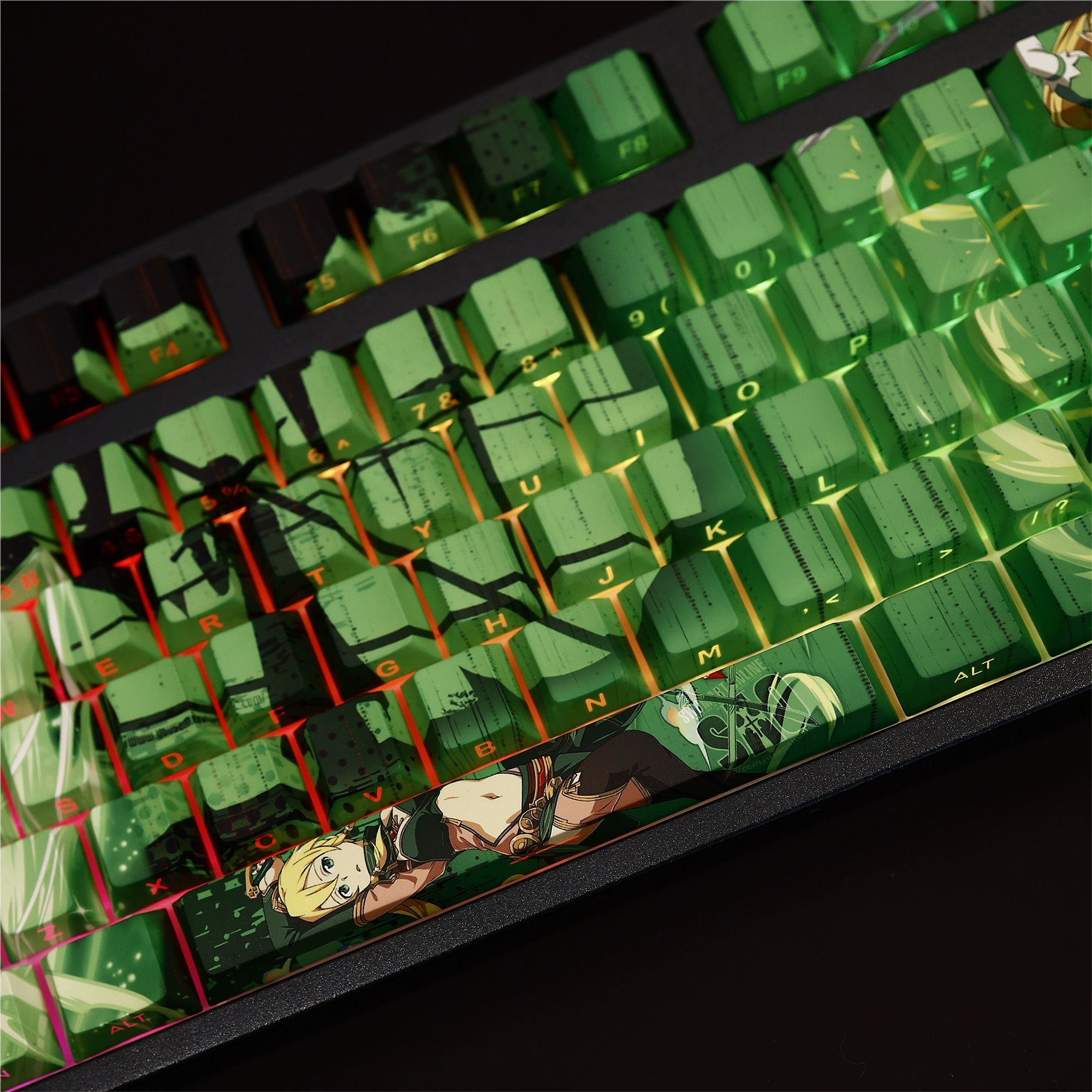 桐谷直葉透光RGB108鍵標準配列衛星軸鍵帽-ZUIHANG SHOP