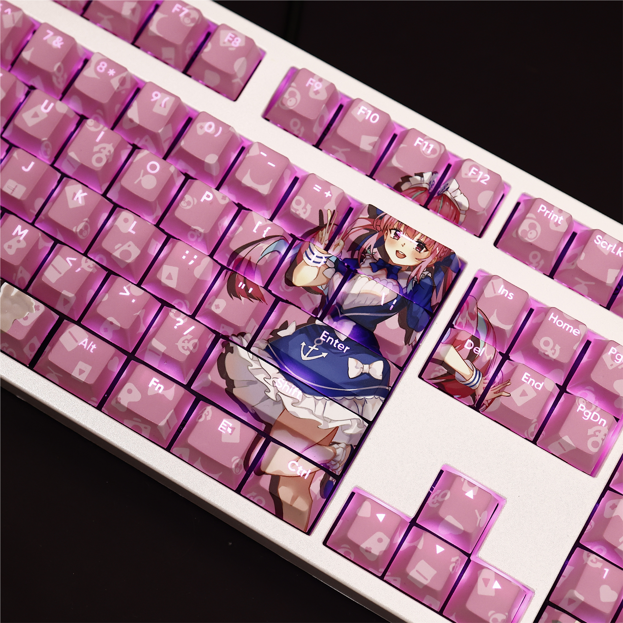 湊阿庫婭透光RGB108鍵標準配列衛星軸鍵帽-ZUIHANG SHOP