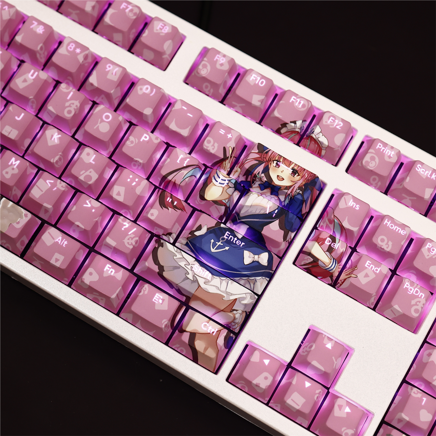 湊阿庫婭透光RGB108鍵標準配列衛星軸鍵帽-ZUIHANG SHOP