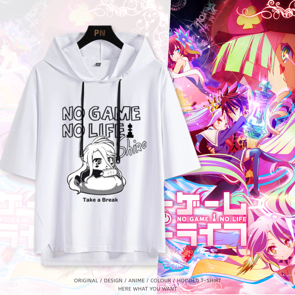 NO GAME NO LIFE 遊戲人生 連帽短袖T恤-ZUIHANG SHOP