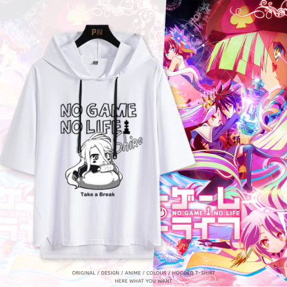 NO GAME NO LIFE 遊戲人生 連帽短袖T恤-ZUIHANG SHOP