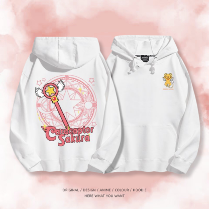 魔卡少女櫻 秋冬新款 親子情侶裝連帽衛衣