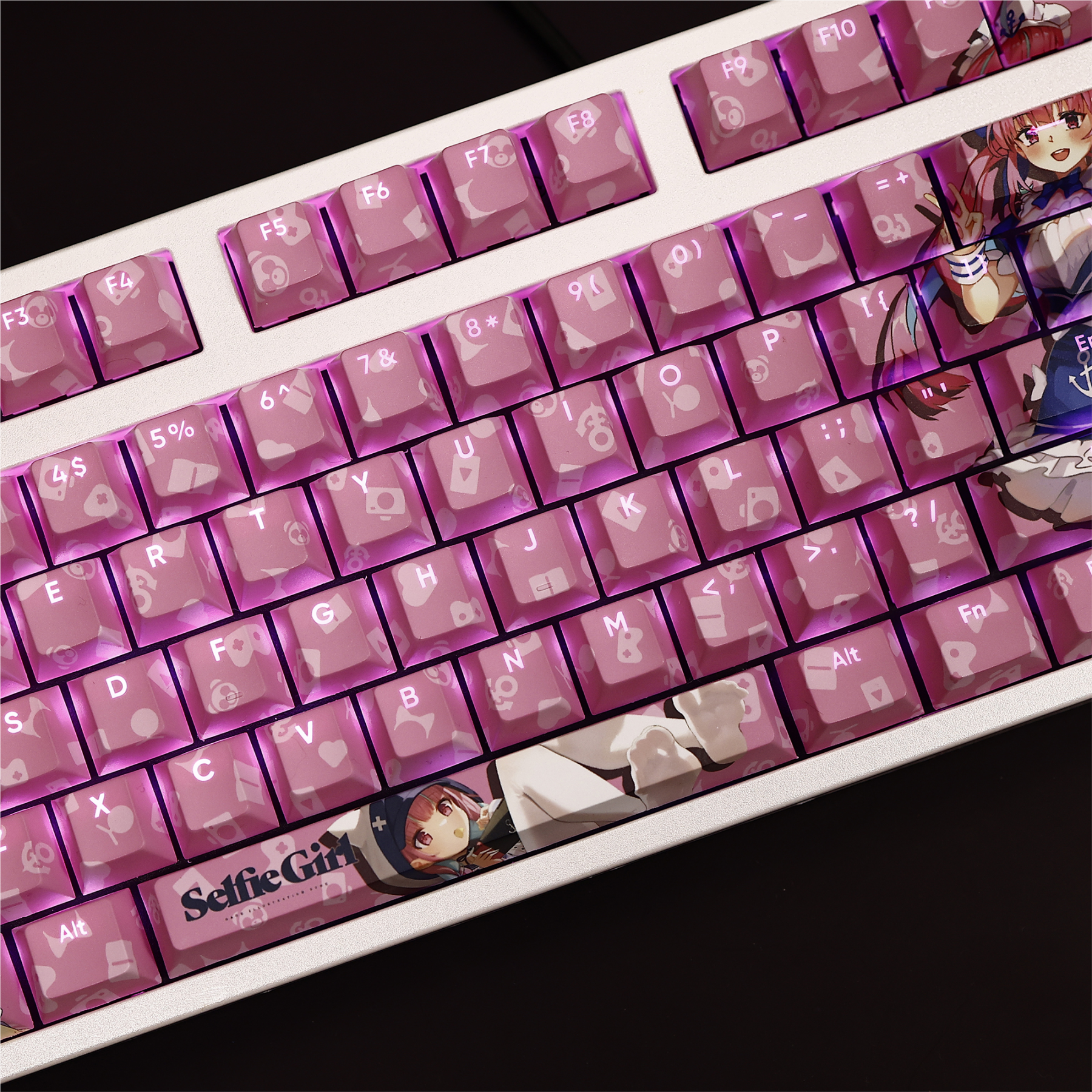 湊阿庫婭透光RGB108鍵標準配列衛星軸鍵帽-ZUIHANG SHOP