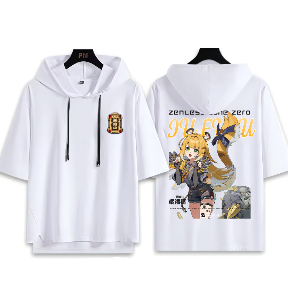 絕區零 橘福福 連帽短袖T恤