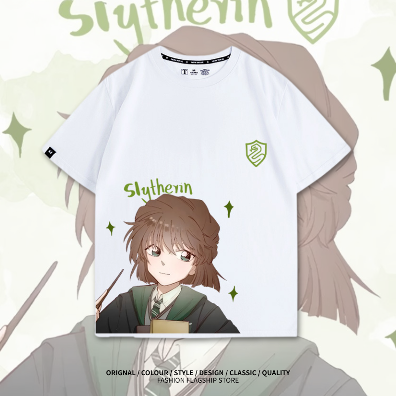 哈利波特 x 灰原哀 2025親子情侶男女同款 印花短袖T恤