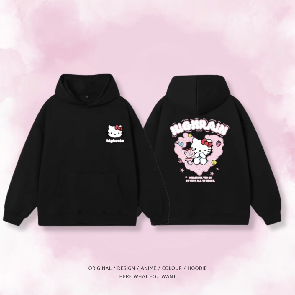 HelloKitty 秋冬新款 親子情侶男女連帽衛衣