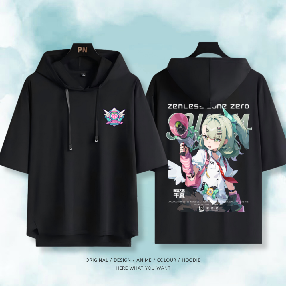 絕區零 千夏 連帽短袖T恤