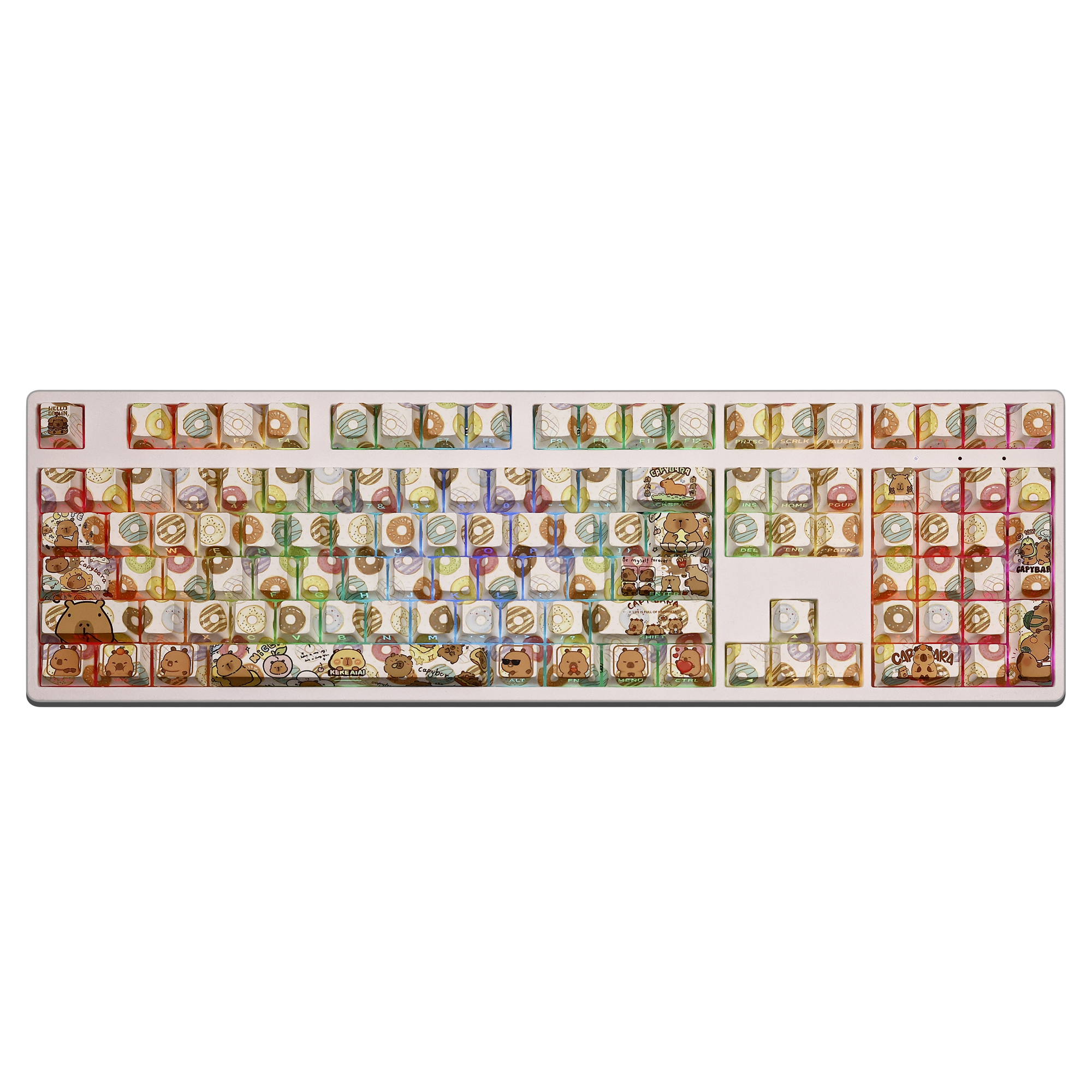 卡皮巴拉透光RGB108鍵標準配列衛星軸鍵帽-ZUIHANG SHOP