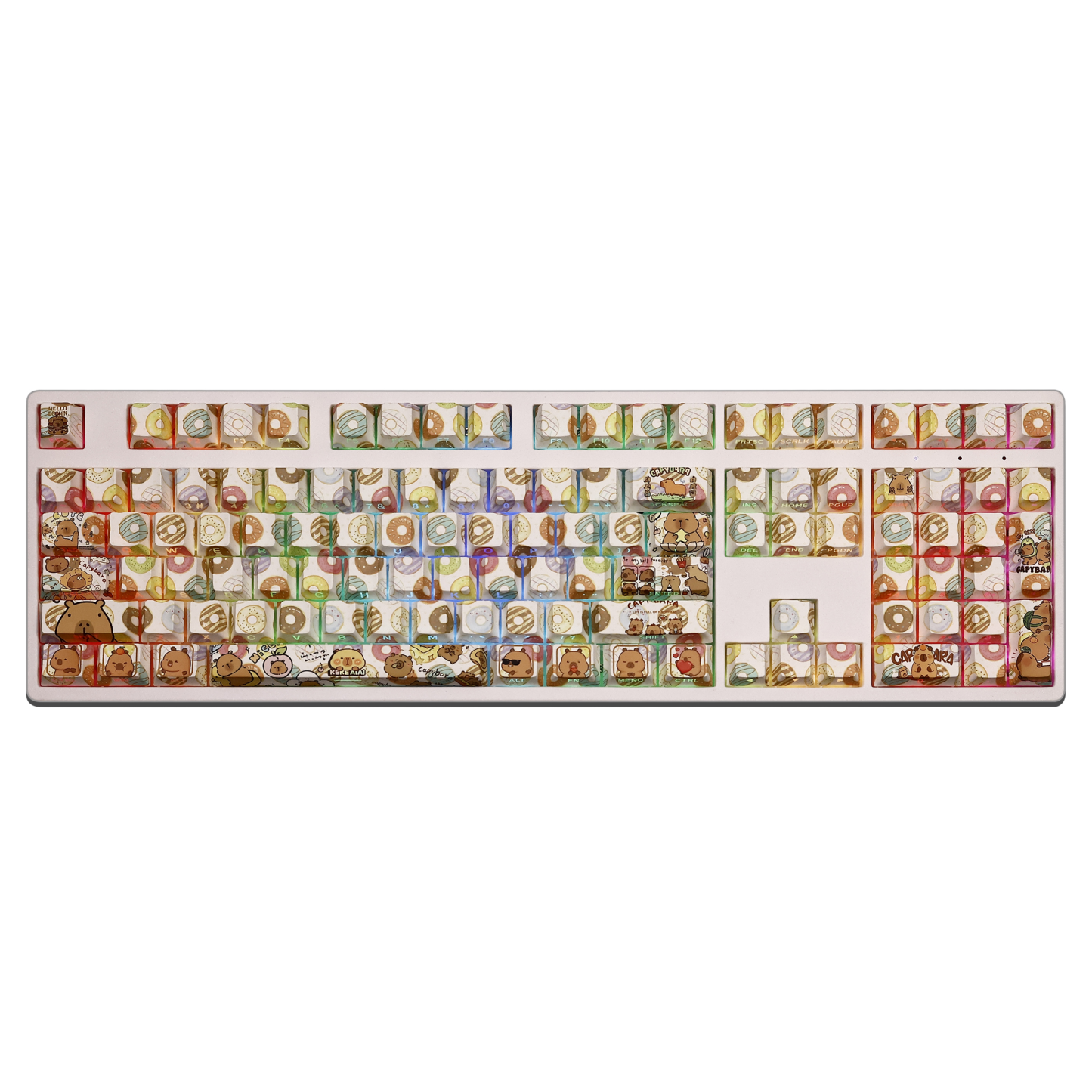 卡皮巴拉透光RGB108鍵標準配列衛星軸鍵帽-ZUIHANG SHOP