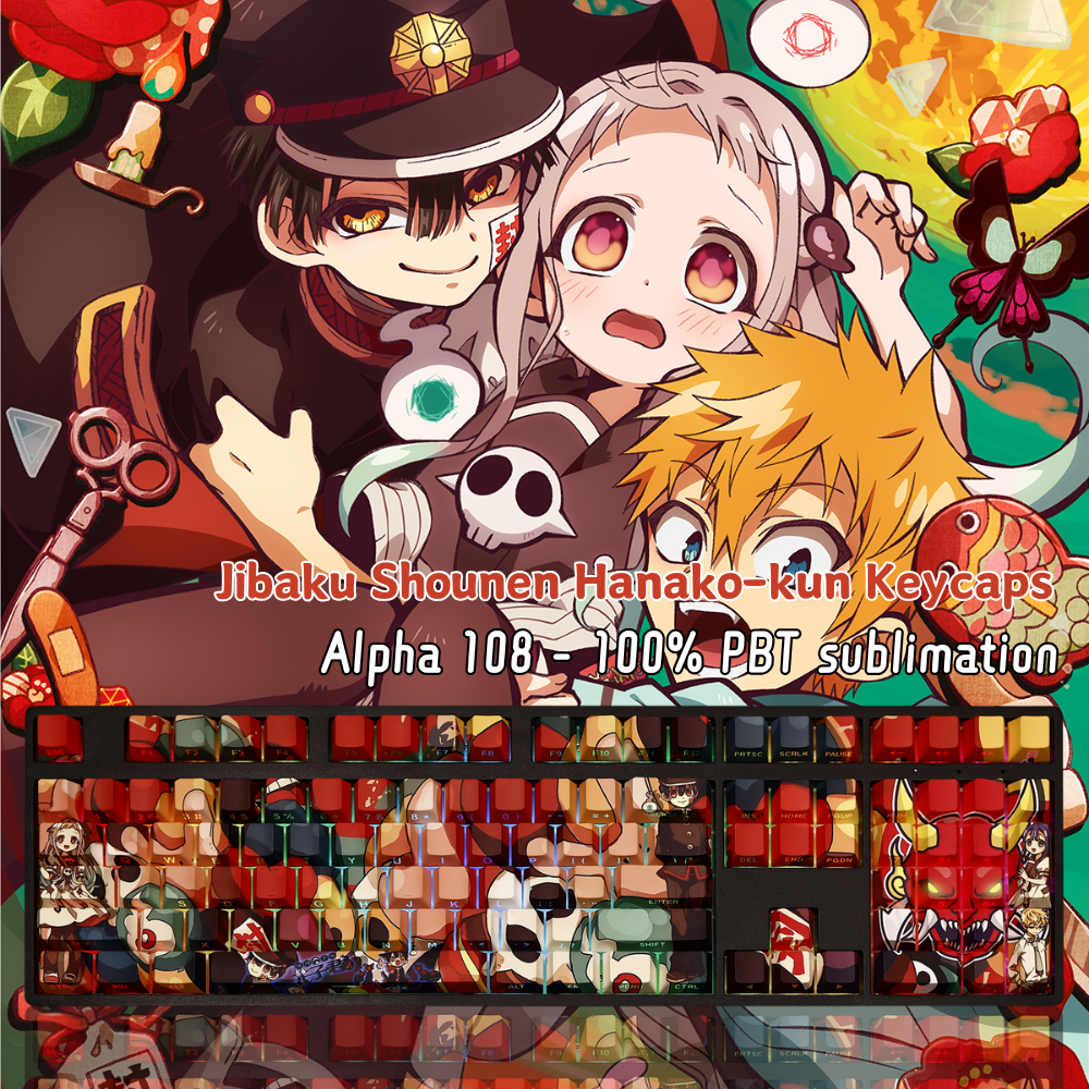 地縛少年花子君透光RGB108鍵標準配列衛星軸鍵帽-ZUIHANG SHOP