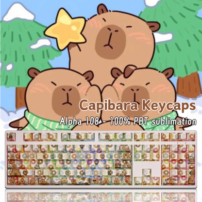 卡皮巴拉透光RGB108鍵標準配列衛星軸鍵帽-ZUIHANG SHOP