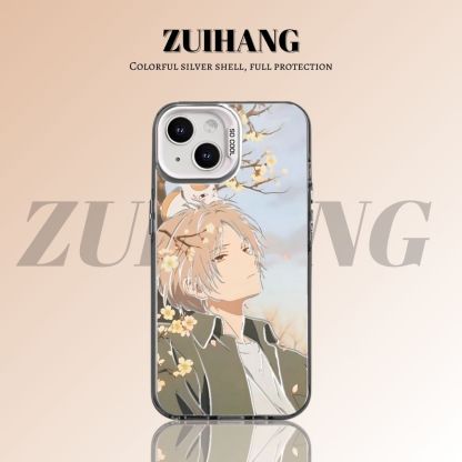 夏目友人帳彩銀線條漸變防摔手機殼-ZUIHANG SHOP