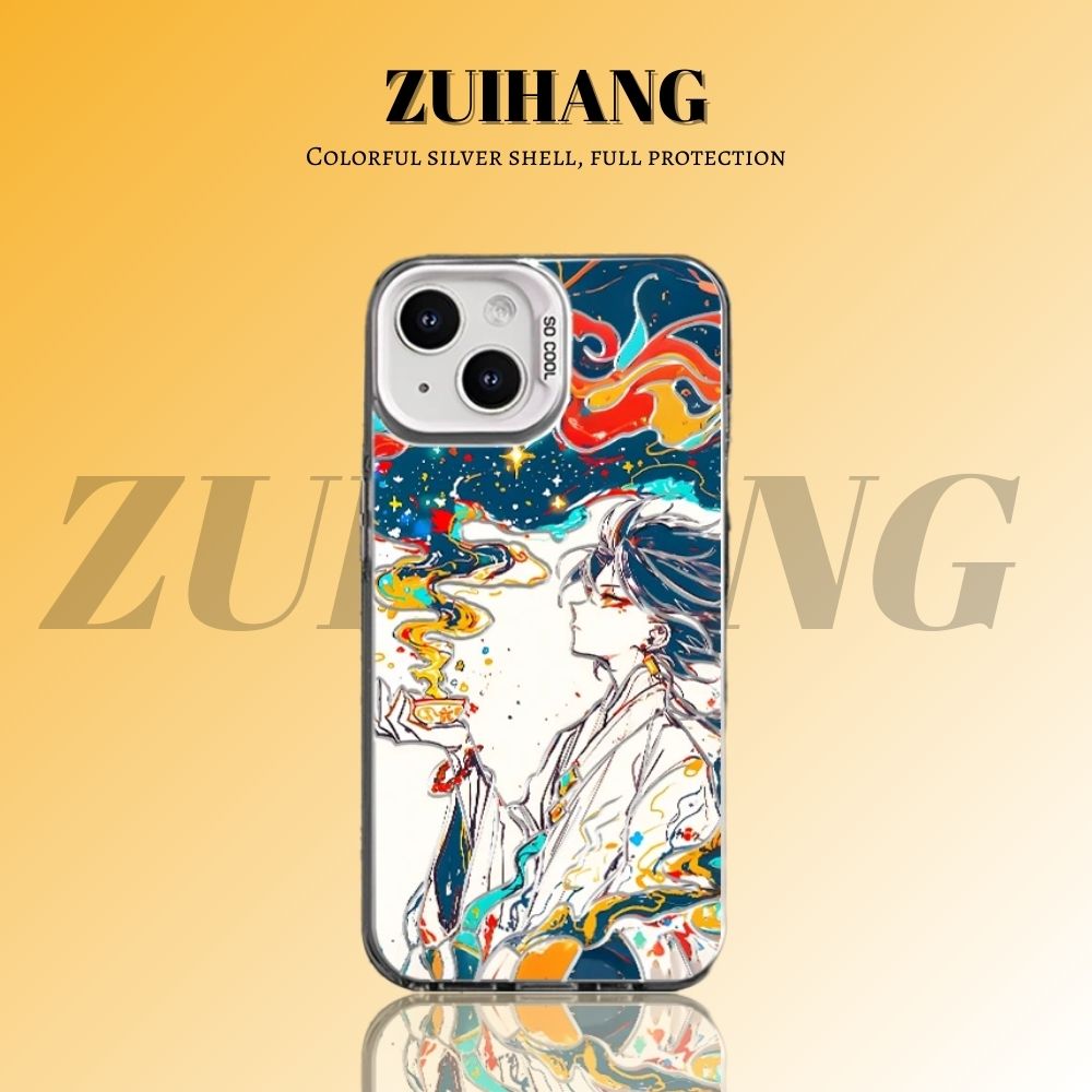 原神彩銀線條漸變防摔手機殼-ZUIHANG SHOP