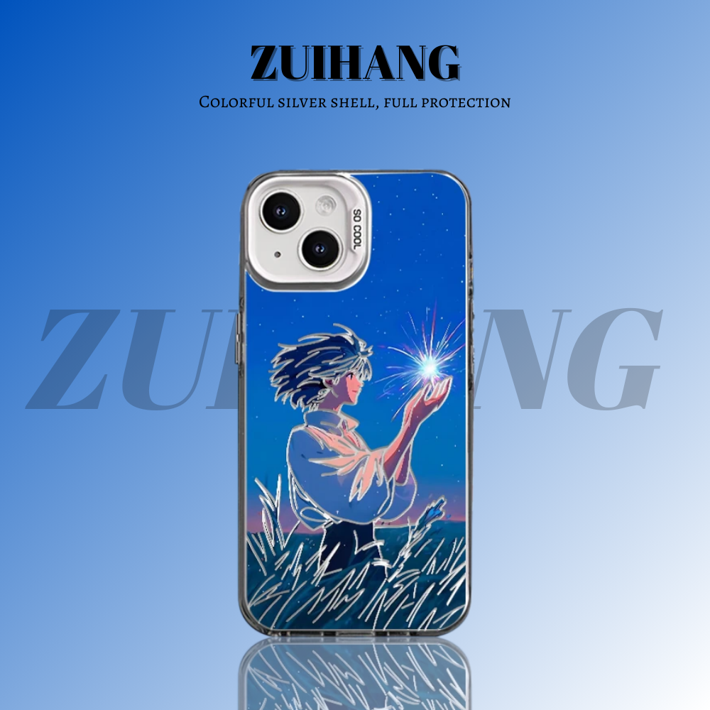 【大集合1.0】動漫彩銀線條漸變防摔手機殼-ZUIHANG SHOP